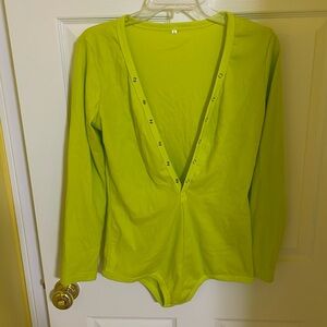 Lime Green Bodysuit Pajamas
